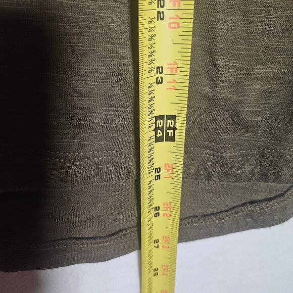 Chico's Dark Green Cotton Modal 3/4 Sleeve Top - Picture 5 of 6